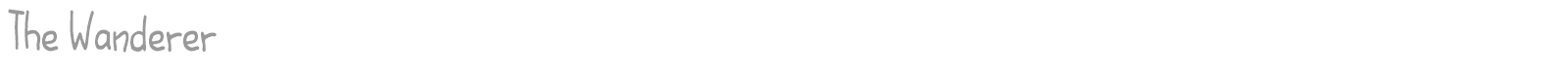 The Wanderer font preview